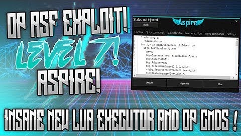 [OMFG] ✅ OP ASF ROBLOX HACK/EXPLOIT!!! ✅ | ASPIRE ! | INSANE LUA EXECUTOR AND OP CMDS! (WORKING!)