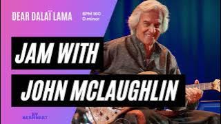 Jam with John McLaughlin 'Dear Dalaï Lama' BPM 160 - D minor Guitar Practice Backing Track #jamwith