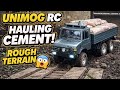 RC Unimog Carrying a Full Load of Cement – Extreme Mini Truck Power! 🚛💪