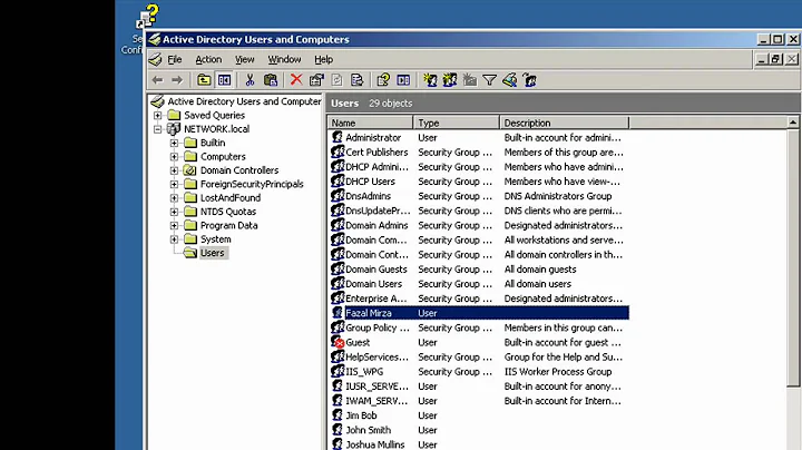 Creating User Accounts - Windows Server 2003 R2
