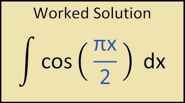 Integral of cos(pi*x/2) dx | Worked Solution