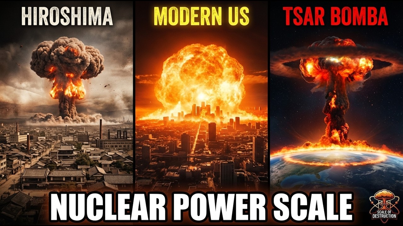 Nuclear Explosion Comparison: Hiroshima vs Modern Megaton Bombs | Scale ...