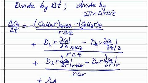 Transient PFR Part 1: Material Balances