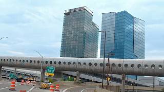 Downtown Detroit: J W Marriott Hotel Construction Update. Second Ave Extension. Tiger Stadium Area.