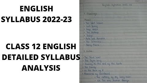 Class 12 english syllabus 2022-23|Cbse class 12 syllabus 2022-23 english|Cbse syllabus 2022-23