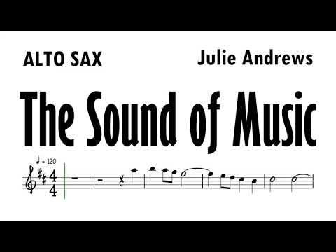 The Sound of Music Alto Sax Sheet Music Backing Track Play Along Partitura  