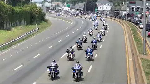 Quincy Police escort Michael Chesna's body to fune...