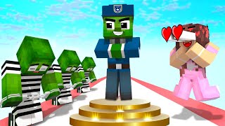 Monster School : Zombie x Squid Game WHO IS THE BEST POLICE? - Minecraft Animation