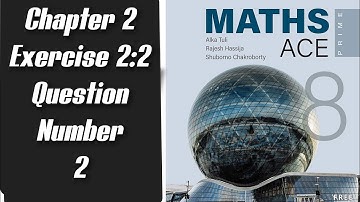 Math ace prime class 8th chapter 2 Exercise 2.2 Questions number 2 Pearson #mathaceprime #bindasshub