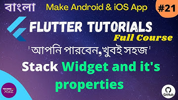 Flutter Bangla Tutorial | 21 | Stack Widget and it