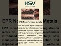 Ensure compliance with EPR requirements for Non-Ferrous Metals! ♻️