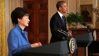 President Obama Holds a Press Conference with President Park of South Korea
