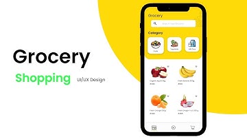 Design Grocery Shopping App UI/UX Using Adobe XD | PART 1 | XD Design