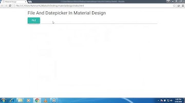 Material Design In Web File And Datepicker Example