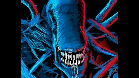 Xenomorph Drawing Timelapse #timelapse #speedpaint #timelapsedrawing