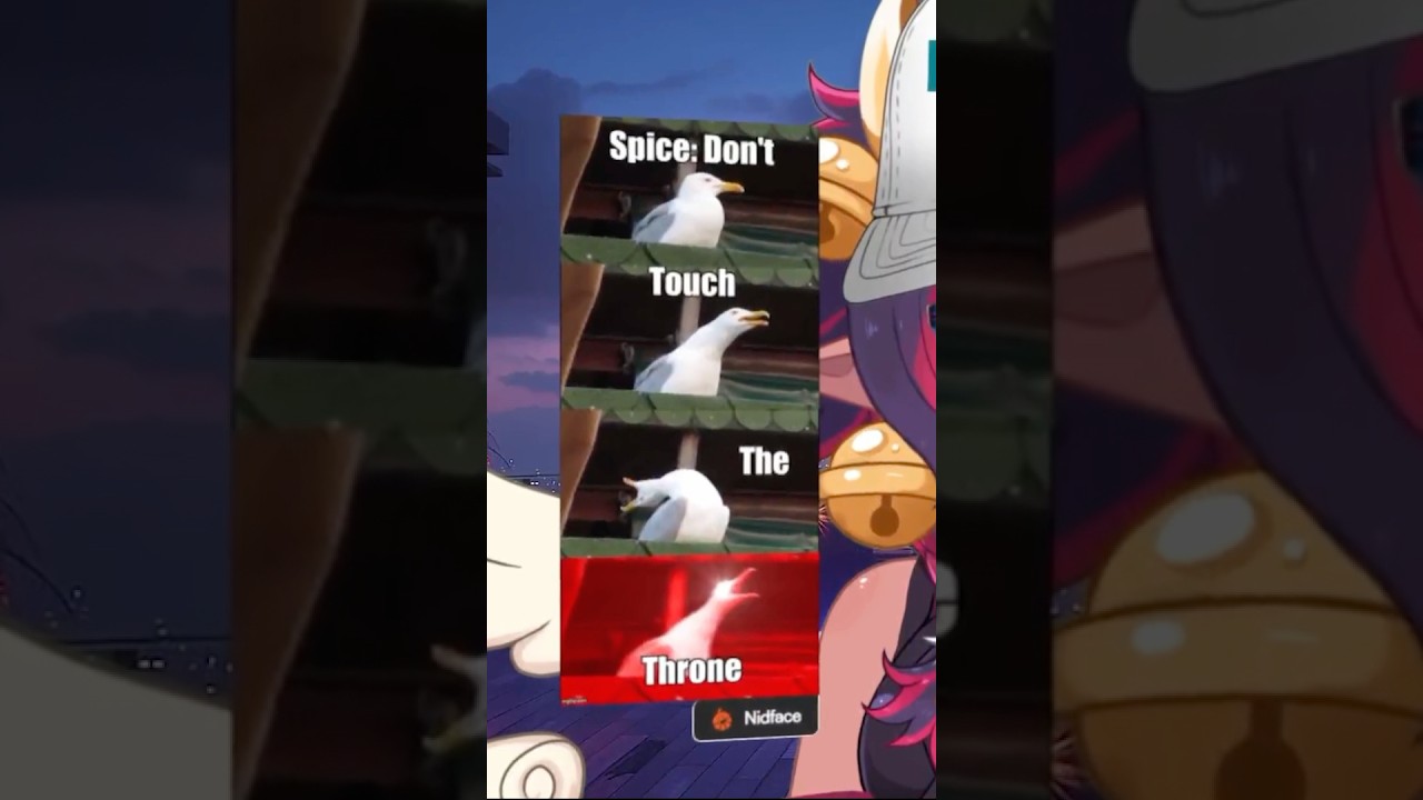 DO 👏 NOT 👏 TOUCH 👏 MY 👑 THRONE!!!" #VTuber #SeagullMeme #ChaosEnergy #Shorts