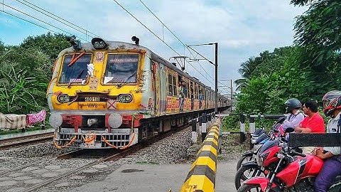 [ 7 in 1] Back to Back Colourful & Decorated EMU Local Trains skip Railgate | Eastern Railways
