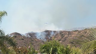 Firefighters battle the Walnut Fire in Burbank