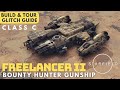 Freelancer ii  class c bounty hunting asymmetric gunship  starfield ship build  glitch guide