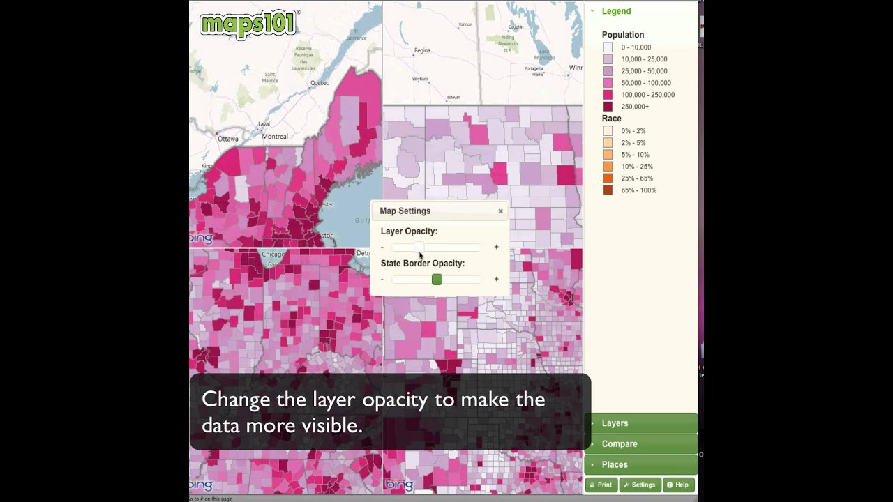 Census Data Interactive Map Maps101 Interactive Census Maps - YouTube