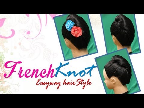 French Knot Easy Way Hair Style - Do it Yourself | KhoobSurati.com