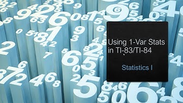 How to Use 1-Var Stats on TI-83/TI-84 to Find Mean, Standard Deviation