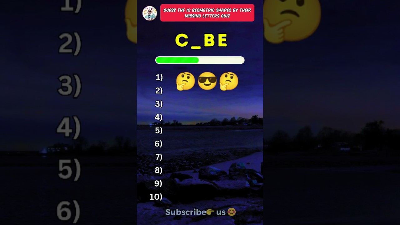Guess the geometric shapes just by missing letters quiz 👉 Part 3 🤔