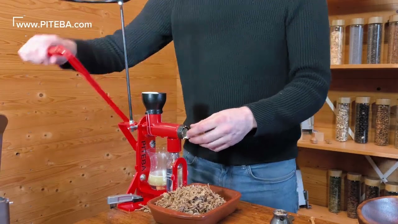 How to clear your PITEBA oil press after use - YouTube