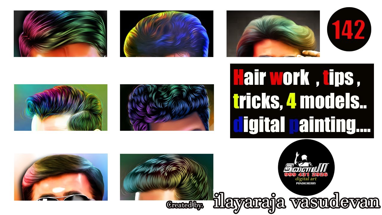 Hair work Digtial painting/Digital painting /Digital Painting tips/ Full Video