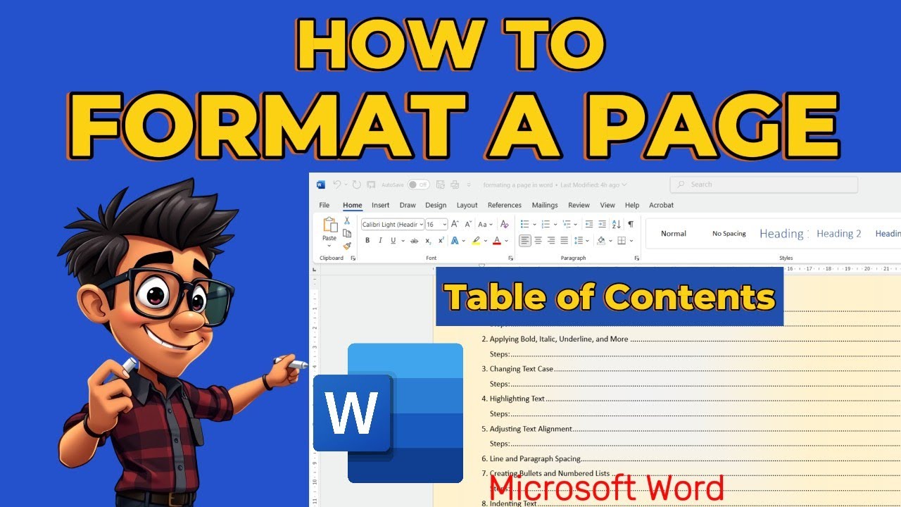 Microsoft Word Tutorial: Format Pages for Professional Results - YouTube