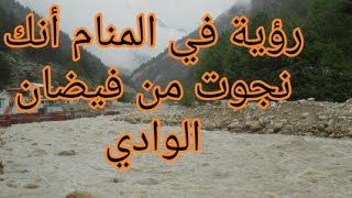 تفسير حلم أنك في واد وجاء سيل ولكنك نجوت منه .