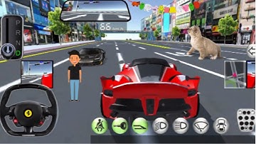 Ferrari Vs Bullet Train Railway Station In 3D Driving Class - Android IOS Gameplay.
