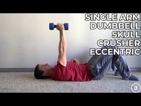 Single Arm Dumbbell Skull Crusher Eccentric - YouTube