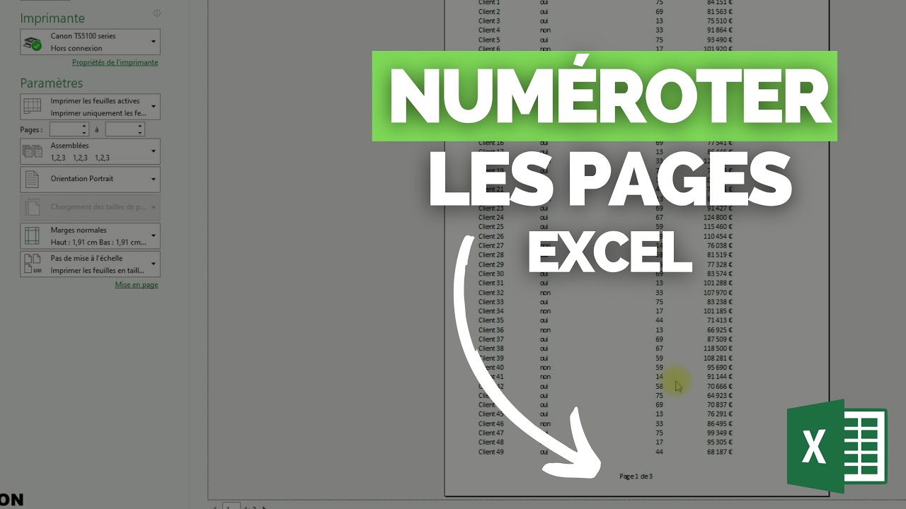 Comment Numéroter les Pages Excel Pour Imprimer ? [TUTORIEL] - YouTube