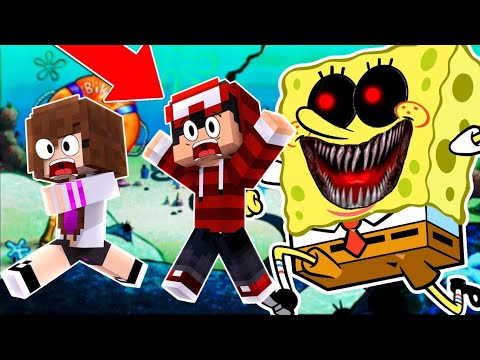 Bob Esponja Do Mal Vai Nos Pegar No Minecraft Spongebob - roblox viramos o bob esponja spongebob movie adventure youtube