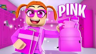I Went To An All PINK School In Roblox Brookhaven!