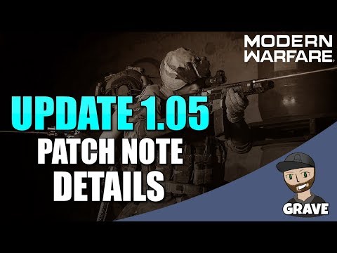 Call Of Duty Modern Warfare Update 1.05 Patch Note Details