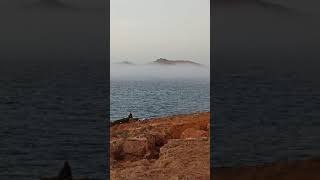 Fog in the bay of Naoussa Paros (November 2021)