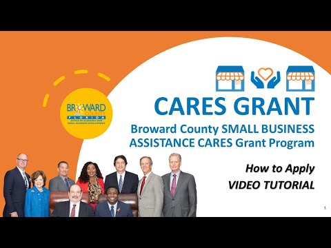 Broward County CARES Grant Tutorial: How to Apply (Small Business)