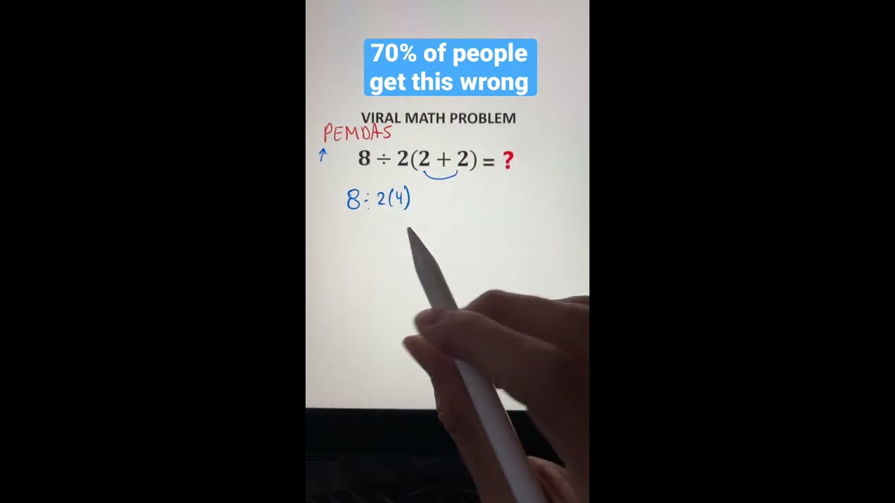 PEMDAS Math Problem Algebra Fundamentals JusticeTheTutor Shorts Maths Mathstricks