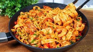 Fantastic recipe! Cheap, fast and incredibly delicious! Pasta with shrimp in tomato sauce