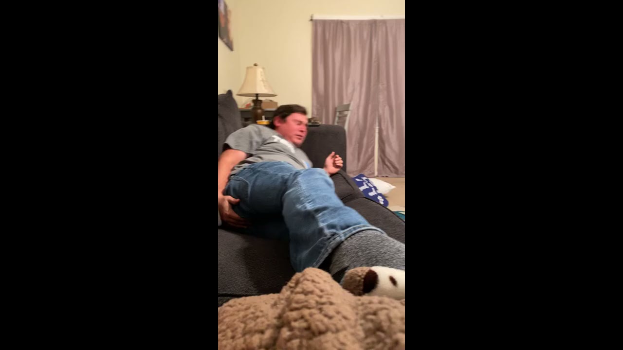 Guy Has An Accident In His Pants While Laughing At Something On TV 