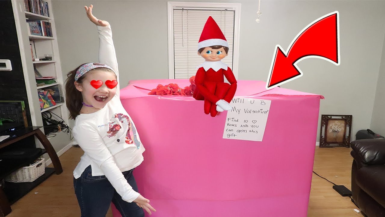 Huge Present From Valentine S Day Elf On The Shelf Will You Be My Valentine Youtube