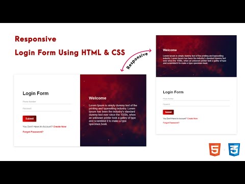 How To Make Responsive Login Form in HTML5 and CSS3 | With Source Code.