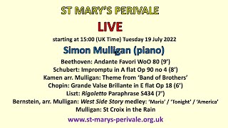 St Mary's Perivale LIVE: Simon Mulligan (piano)