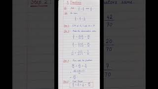 ➗ Fractions Made Easy | Class 6–10 Maths Trick 🔥#tricks#fraction#shorts#handwritten#