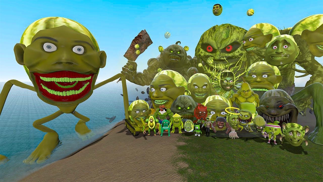 ALL NEW ITALIAN AI BRAINROT MEMES VS LIN GANG MELON TAPES MONTERS! - Garry's Mod