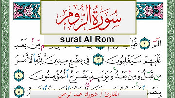 سورة الروم شيرزاد عبد الرحمن طاهر Surah Al Rom Sherzad Taher برواية حفص عن عاصم