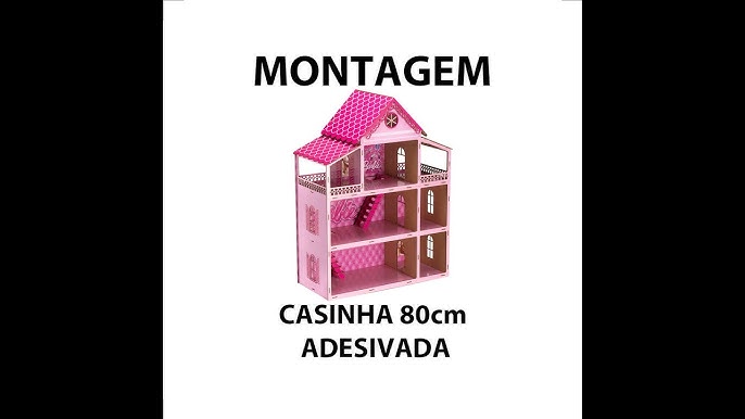 Casa De Boneca Adesivada 60x46x20 - Vitrine da Madeira