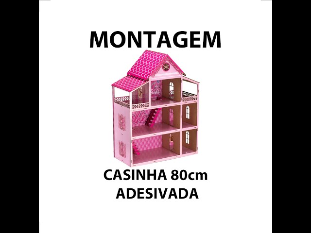 Casa Casinha P/barbie/polly/lol Grande 80cm + 25móveis Mdf em